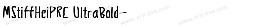 MStiffHeiPRC UltraBold字体转换
